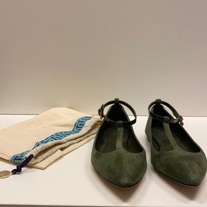 Tory Burch Olive Suede flats